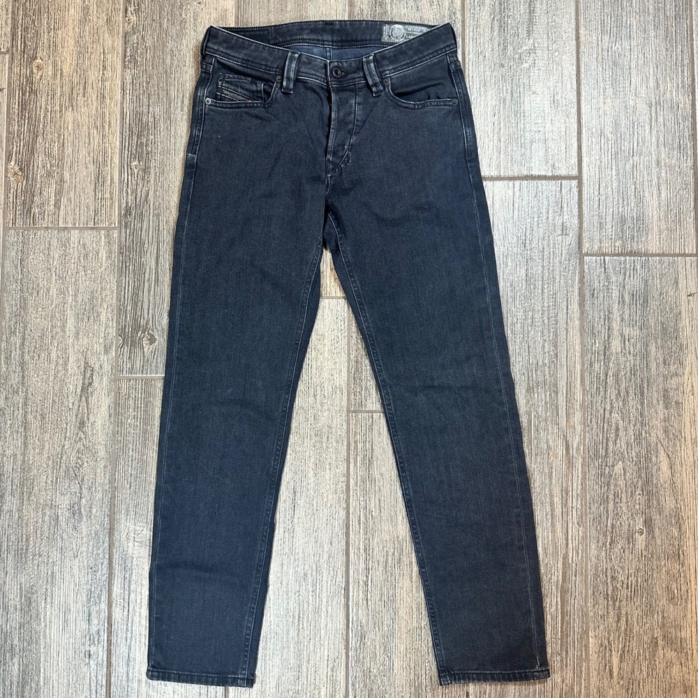 DIESEL Mens Jeans W28 L30 Black Stretch Slim Fit RK84N Denim Pants